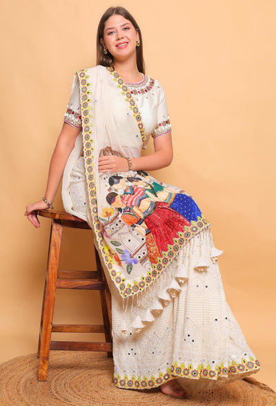 Elysium Adore - Hand embroidered Saree with potli