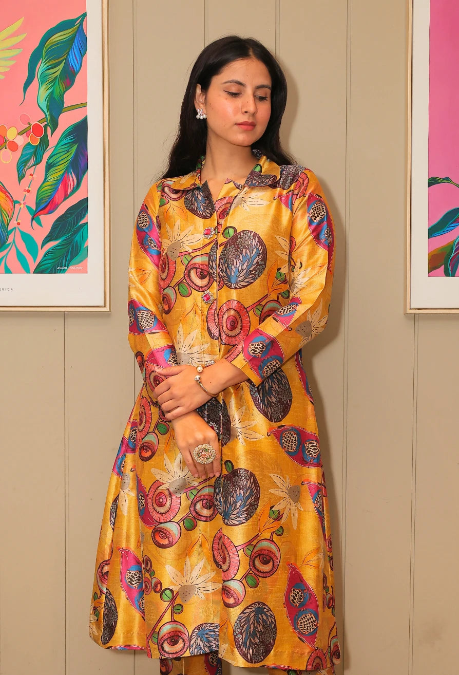 Rivaaz Panorama Long Jacket Coord Set