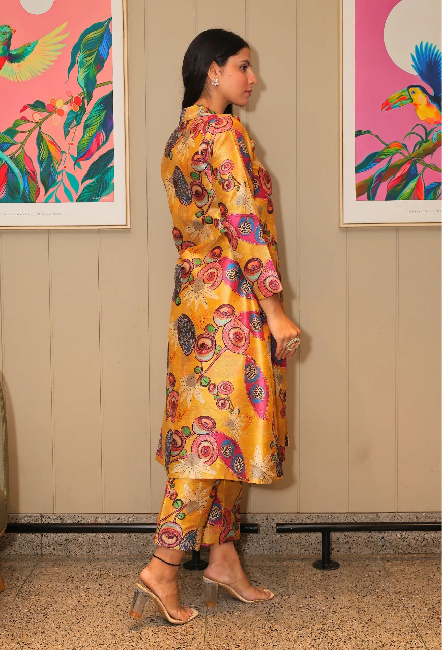 Rivaaz Panorama Long Jacket Coord Set